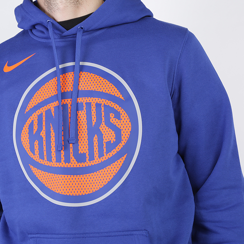 мужская синяя толстовка Nike NBA New York Knicks Hoodie AV0352-495 - цена, описание, фото 2